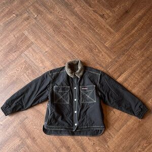 O'Neill Teddy Lined Jacket with Collar Black/Taupe Sz M